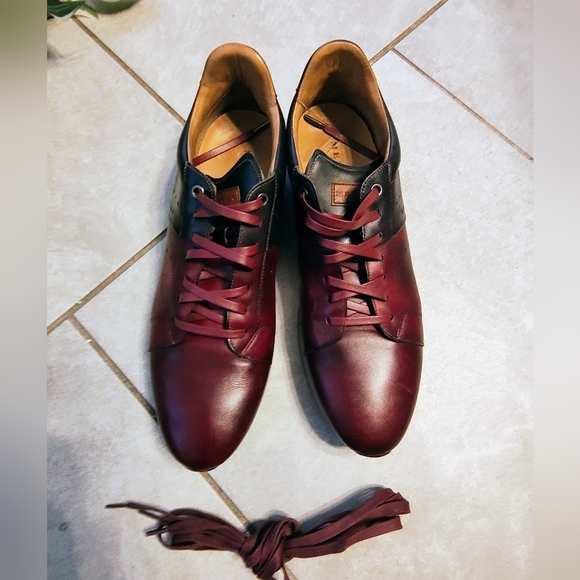 MEZLAN Italian Patina Calfskin Multitone Sneakers Men's 13 - Picture 3 of 16